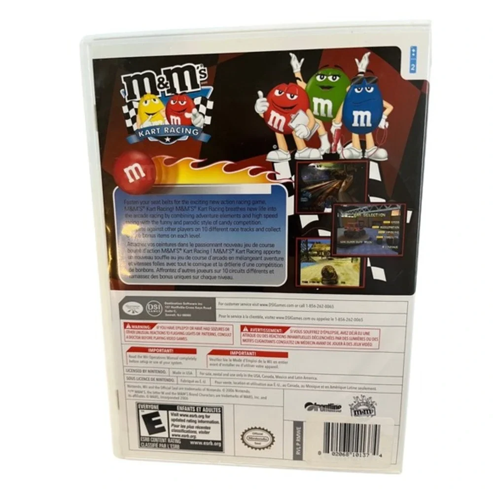 M&M's Kart‎ Racing Video Game Nintendo Wii White Good Complete With Manual